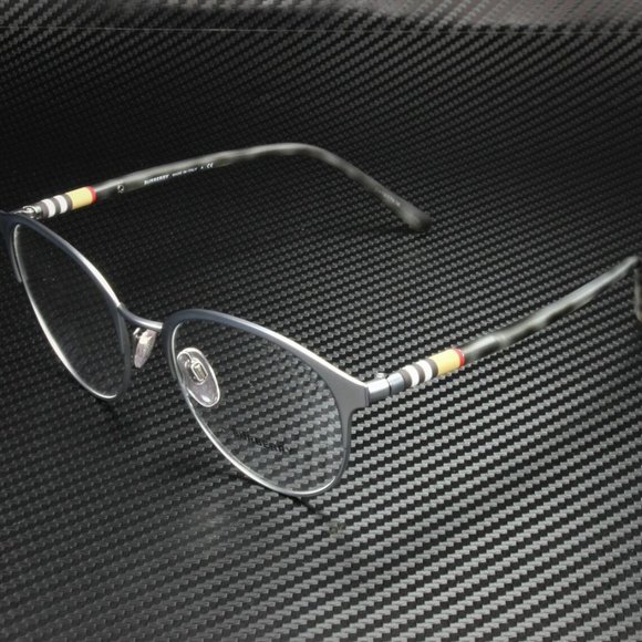 Burberry Matte Silver Gunmetal 51mm Eyeglasses - Picture 1 of 4